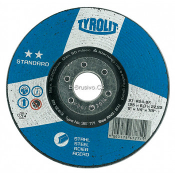 Brusný kotouč Tyrolit 125x6,0x22 Standard 367771 na ocel