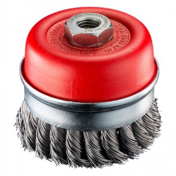 Drátěný hrncový copánkový kartáč pr. 85mm, M14, ocelový drát 0,5mm TU85 S.I.T.