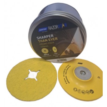 Sada 20 vulkanfíbrových kotoučů RazorStar pr. 125mm, z36 + unašeč