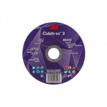 Řezný kotouč 125 x 1,6 x 22,2 mm, Cubitron 3 na ocel i nerez, 3M